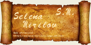 Selena Mirilov vizit kartica